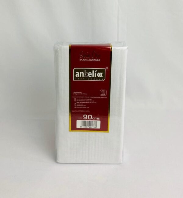 Sábana ajustable blanca hostelería 50/50. Altura de colchón 30cms. Serie QU