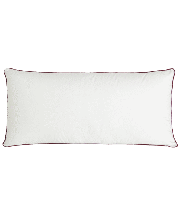 Almohada fibra hueca con funda exterior ribeteada con tejido Velour. Modelo Fibraplus
