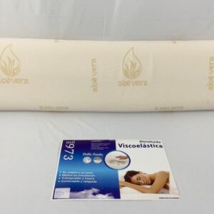 Almohada viscoelástica con exterior de aloe vera. Transpirable.