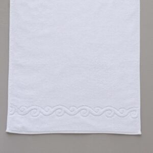 Toalla rizo convencional 100% algodón 24/2c modelo GRECA ROMÁNICA en gramaje de 550 grs.