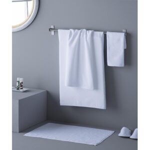 Toalla rizo 100% algodón peinado blanco óptico, modelo LISO UR en gramaje de 480 grs.