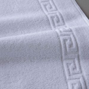 TOALLA BLANCA GRECA SB 100% ALGODÓN 450 GRS