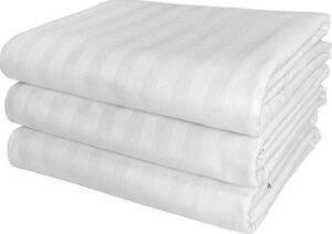 COLCHA CUTÍ COLOR BLANCO TEJIDO SARGA 50/50. LINEAS 5 - 15 - 23 Y 45 MMS.