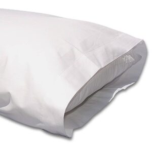 Funda exterior de almohada 100% algodón blanca calidad Sulzer. 2 bocas