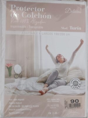 Protector rizo serie Turín impermeable reverso PU 75 grs. Platabanda hasta 26 cms.