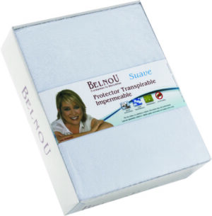 Protector rizo serie Suave impermeable reverso PU. Tacto extrasuave. Platabanda hasta 28 cms.